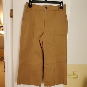 Madewell wide leg crop khakis, pintuck, 31